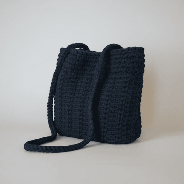 Handmade Macrame Bucket Purse - Durable Vinyl Bottom - Stitched Creations