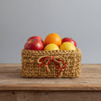 boho square handmade basket 9.5 x 9.5 - Stitched Creations