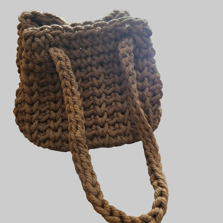 Childs macrame bucket purse - Stitched Creations