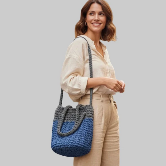 Mothers macrame bucket purse - Stitched Creations