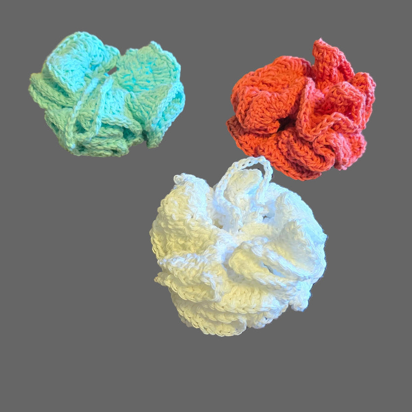 Handmade cotton loofah-Stitched Creations