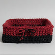 Handmade Crochet Square Storage Basket - 7.5" x 7.5" x 3.5" - Stitched Creations