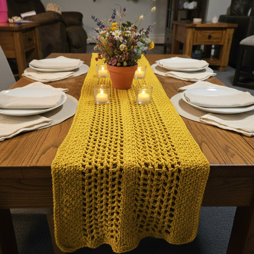 Handmade Table runner 100% cotton-By Stitched Creations