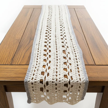 Handmade Lacy Table Runner - Stitched Creations