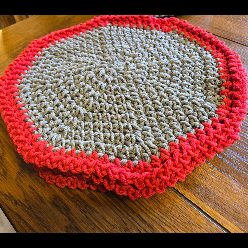 Handmade Place Mats Made with Macramé Cord by Stitched Creations