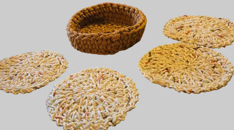Handmade Cotton Coaster Set- By Stitched Creations