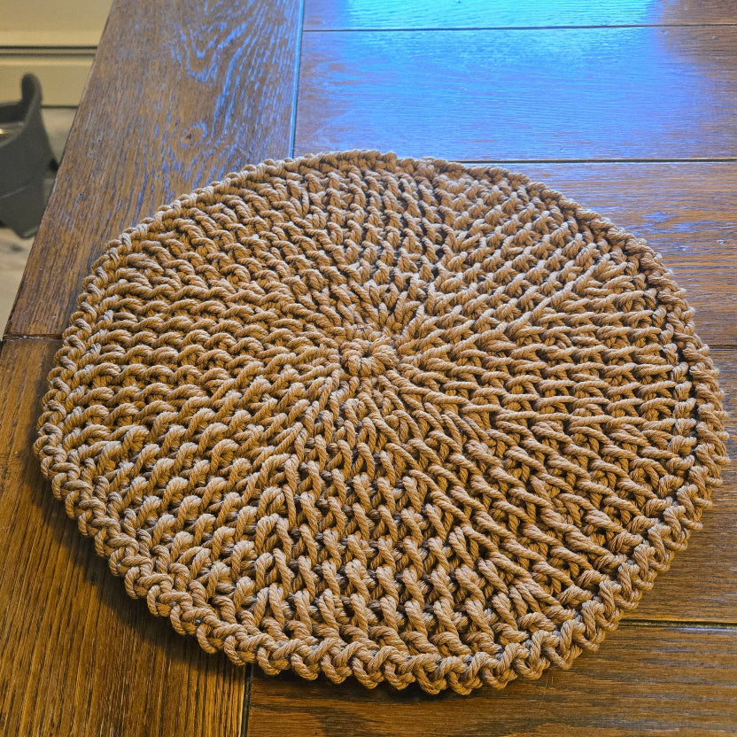 Tan Octagon Place Mats -Stitched Creations