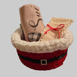 Handmade Santa Christmas Gift Basket Set - Stitched Creations