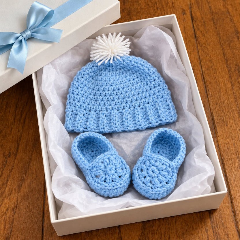 Baby Hat and Loafer Set 6-12 months - Stitched Creations