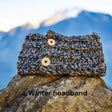 Child youth head band with buttons - Stitched Creations