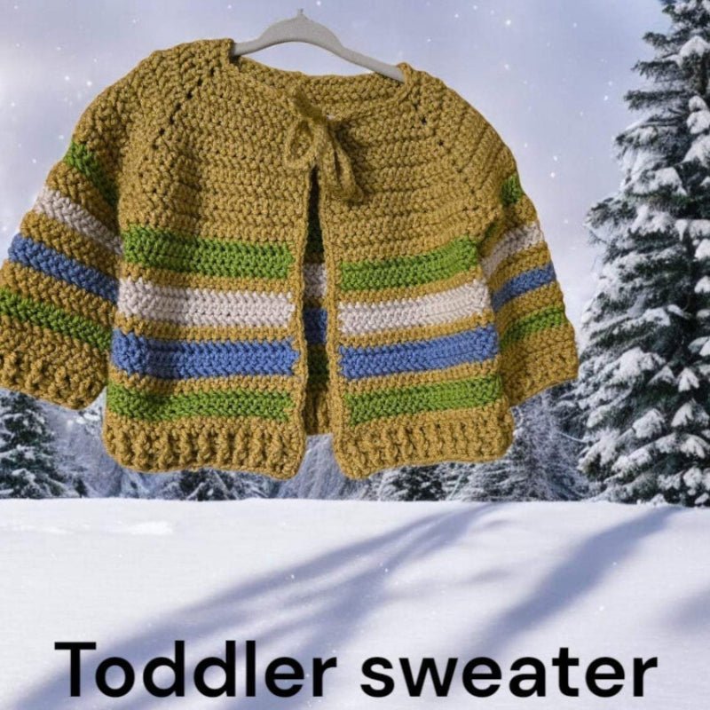 Toddler cardigan ages one to two years old - Stitched Creations