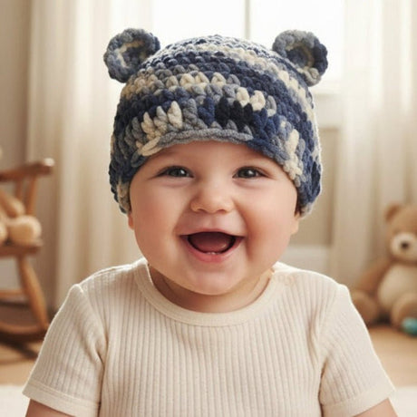 Unique Baby Hat with ears - Stitched Creations
