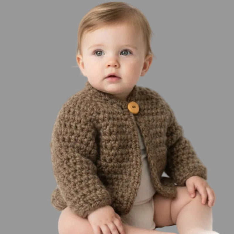 Newborn hooded cardigan - Stitched Creations