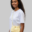 Custom handmade yellow two strap purse - Stitched Creations
