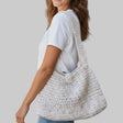 Purse with shoulder strap and button closure - Stitched Creations