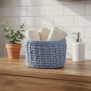 Handmade Crocheted Storage Baskets - Stitched Creations
