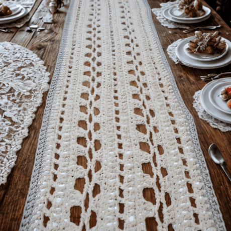 Handmade Lacy Table Runner - Stitched Creations