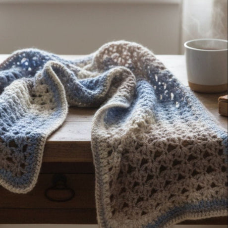 Handcrafted Multi-Colored Crochet Wrap Scarf - Stitched Creations