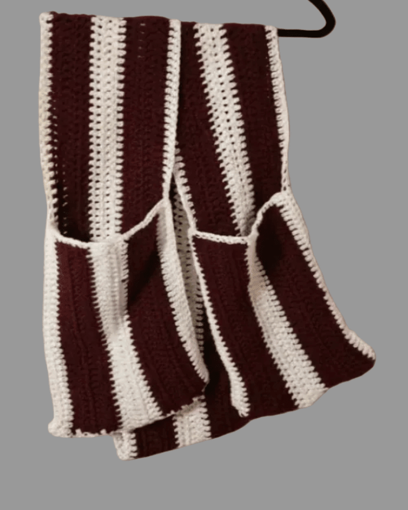 Handmade Extra Long Winter Scarf with Pockets - Stitched Creations