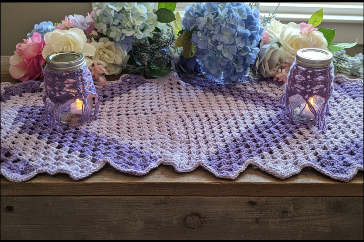Table runner or dresser runner - Stitched Creations
