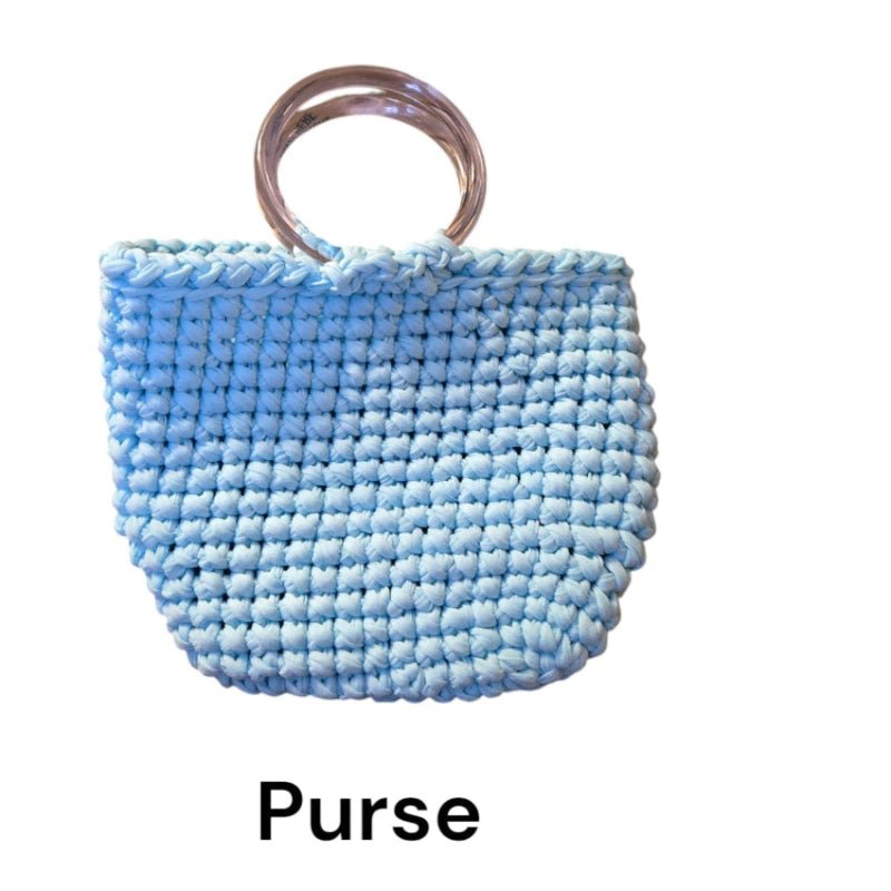 Summer purse with handles handmade - Stitched Creations