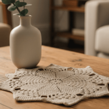 Large handmade vintage doily eco-friendly - Stitched Creations