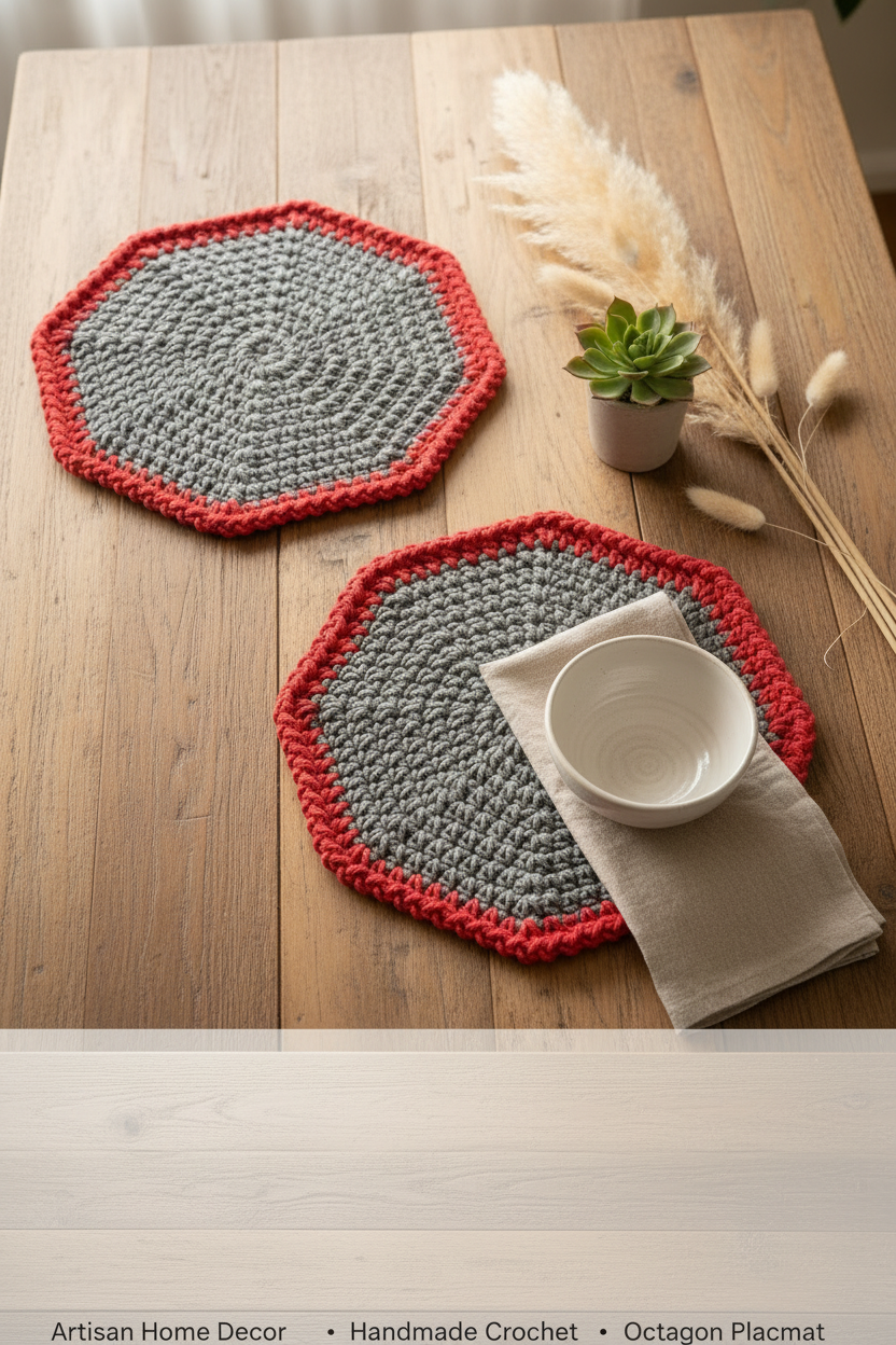 Handmade Place Mats Octagon Shape