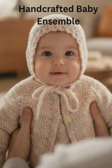 Handmade Baby Cardigan and vintage bonnet-stitched creations