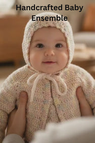 Handmade Baby Cardigan and vintage bonnet-stitched creations
