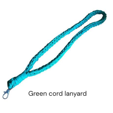 Cotton cord necklace lanyard - Stitched Creations