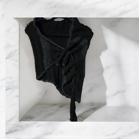 Handmade Crochet Cowl with Adjustable Fringe - Stitched Creations